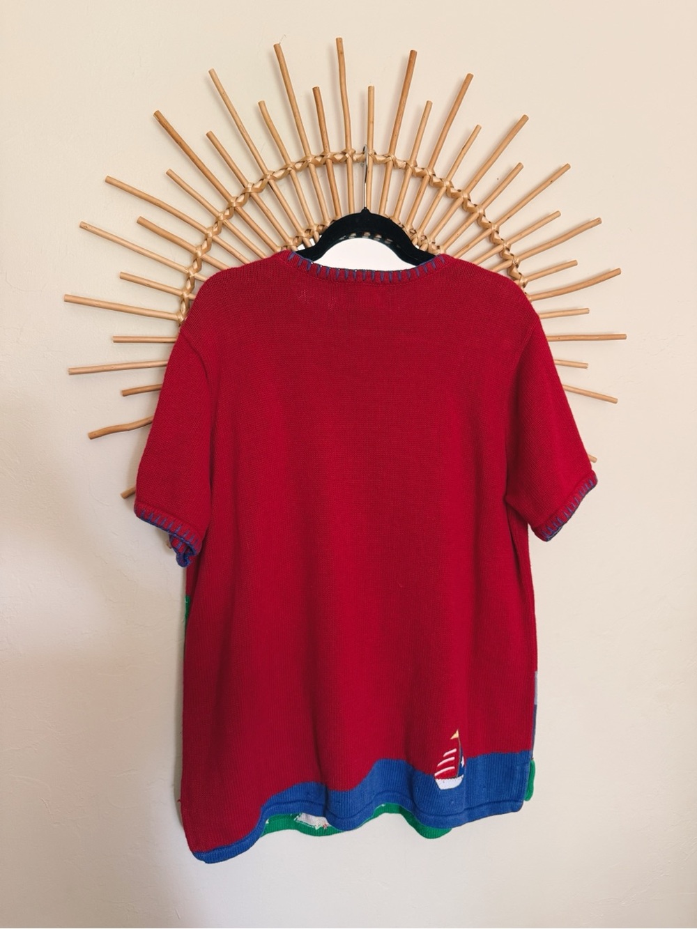 Quacker Factory Red Lighthouse Knit - Picture 6 of 6